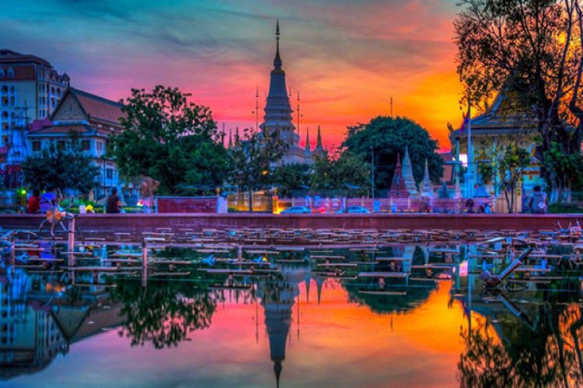 Sunset in Cambodia